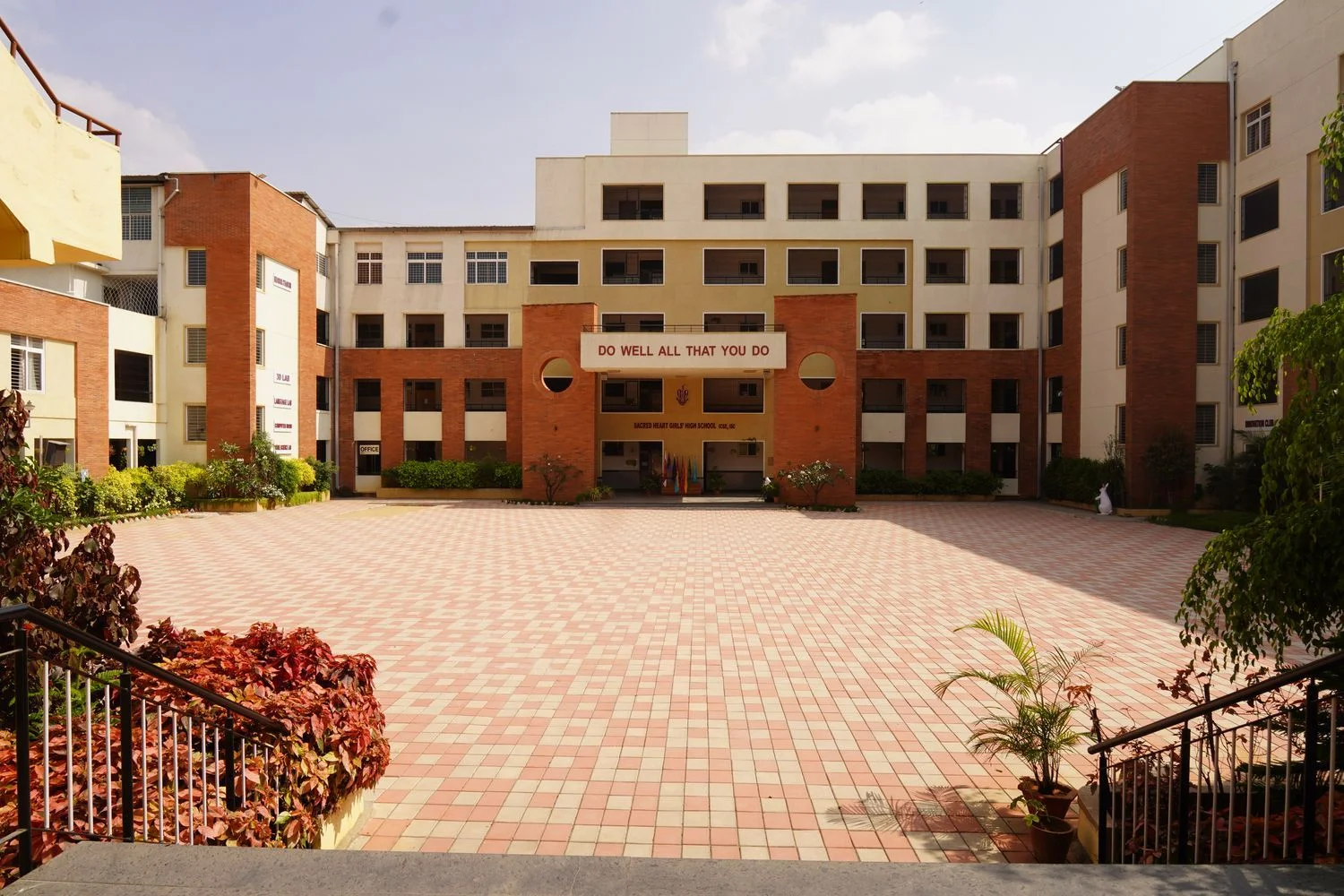 Students celebrating together on campus
